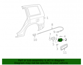 Fuel filler door for Toyota Highlander 01-07