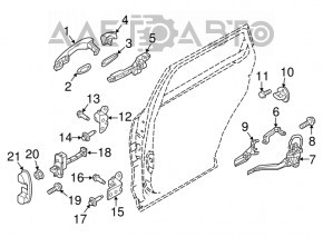 Door limiter rear right Kia Sorento 16-20