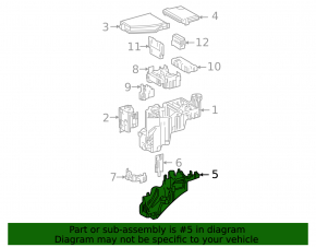 Lower cover of the fuse box under the hood Toyota Sienna 21-25