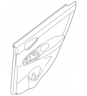 Door trim card rear right Nissan Sentra 13-15 black