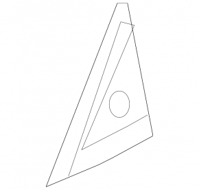 Door trim side rear right triangle Kia Soul 14-19