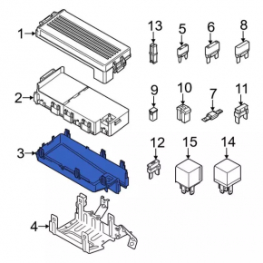 Ford Flex 09-12 Underhood Fuse Box Housing