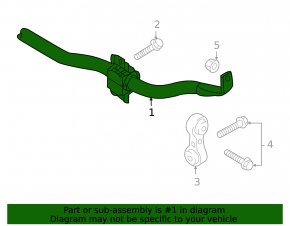 Rear stabilizer bar for Audi A4 B8 08-16 without brackets