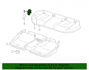 Isofix tie-down pad for the rear seats of the Audi A5 F5 20-25 5D, brown