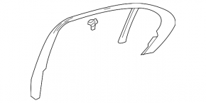 Door frame inner rear right Mercedes W213 E 17-23 without curtain