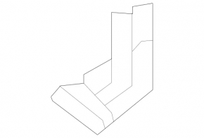 Lower right rear bumper bracket for Mercedes GLC 20-22 AMG (package)