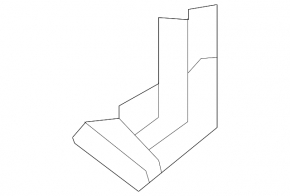 Lower right rear bumper bracket for Mercedes GLC 20-22 AMG (package)
