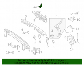 Lower right rear bumper bracket for Mercedes GLC 20-22 AMG (package)