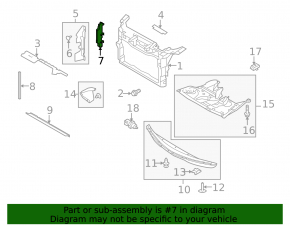 Right radiator deflector Ford Flex 09-12 prerest