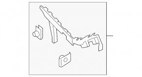 Rear bumper mount on the wing right Ford Mustang mk6 15-17 convertible 2.3, 3.7