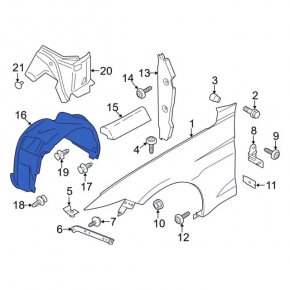 Front left mudguard Ford Mustang mk6 18-rest