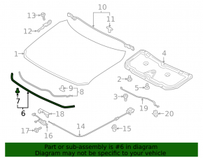 Front hood seal Mazda CX-5 17-