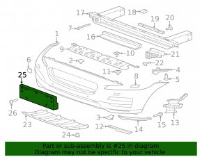 Front number plate area Jaguar F-Pace X761 17-