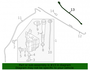 Right windshield washer nozzle with tube for Mazda CX-50 23-24