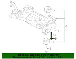 Front subframe mounting bolt 2pcs Audi Q3 8U 15-18 110mm