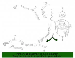 Cooling system hose BMW 5 G30 17-20
