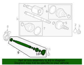 Intermediate shaft Chevrolet Malibu 13-15 2.5