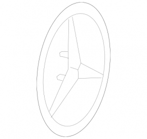Mercedes W213 E 17-23 trunk lid logo emblem