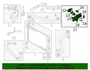 Thermostat housing Hyundai Sonata 15-19 2.4