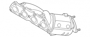 Exhaust manifold with catalytic converter Hyundai Veloster 12-17