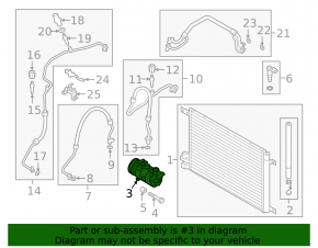 VW Jetta 19-24 air conditioning compressor