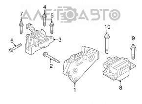Engine mount right VW Atlas 18-23 3.6