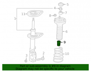 Toyota Camry V50 12-14 USA XLE rear right spring, red, 2 purple