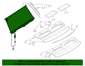 Rear window curtain Audi A6 C7 12-15 prerest black