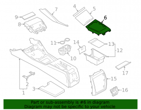 BMW i4 22-26 Alu Rhombicle center console trim