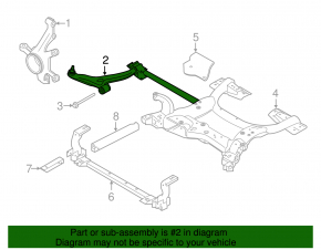 Lower control arm front right Infiniti QX30 17- AWD
