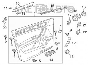 Front left door lock buttons VW Tiguan 18-