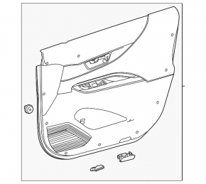 Door trim card front right Toyota Venza 21- LE, XLE black-gray