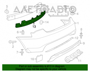 Chrysler 200 4d 11-14 Rear Bumper Absorber