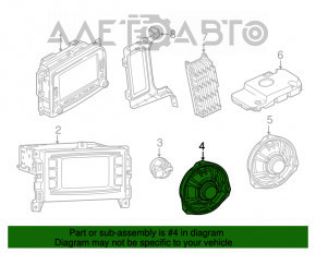 Front right door speaker Alfa Romeo Giulia 17-