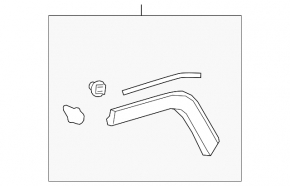 Rear right fender arch trim Toyota Rav4 19-24 Adventure, TRD Off-Road