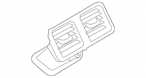 Air duct deflector center console Audi Q5 80A 18-20 chrome