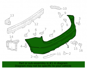 Rear bumper bare Nissan Rogue Sport 17-19 graphite, scratch