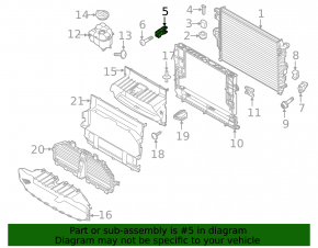 Radiator bracket upper right Porsche Cayenne 958 11-17