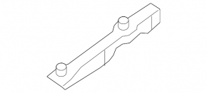Fastenings for longitudinal roof rail left Porsche Cayenne 958 11-14 set