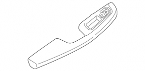 Front left door trim armrest Porsche Macan 15-18 beige luxorbeige leather