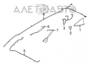 Antenna fin Kia Forte 4d 14-16 prerest