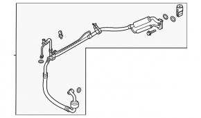 Kia K5 21-24 1.6T Dual Air Conditioning Compressor-Stove-Condenser Hose