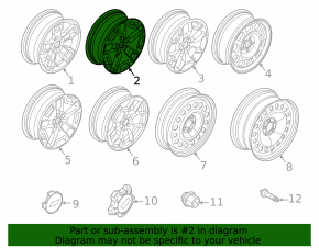 Wheel disk R17 Ford Bronco Sport 21-25 type 2
