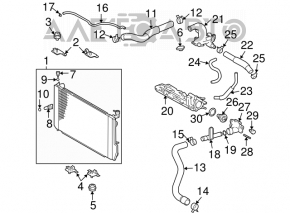 Lexus RX300 RX330 04-06 Water Cooling Radiator