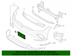 Front license plate area for VW Jetta 25-26