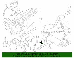 Rear Front Muffler Bracket BMW X3 F25 11-17