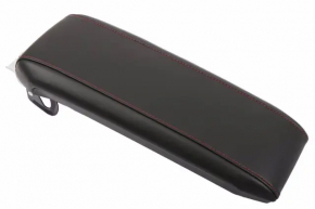 Chevrolet Equinox 10-17 armrest leather, black, red stitching, scuffs