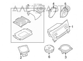 Nissan Rogue 17-16 Radio Tape Recorder