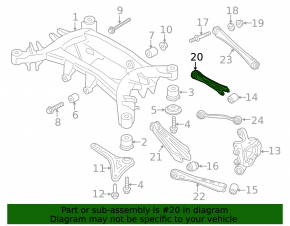 Upper rear control arm, left, BMW X3 F25 11-17