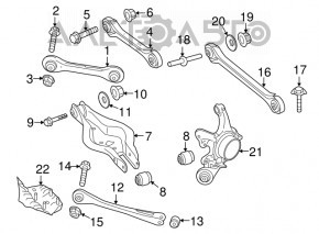 Rear right axle with hub for BMW 3 Series F30 12-18 with cover, RWD, PHEV, with drive, hub and ABS sensor, rusty